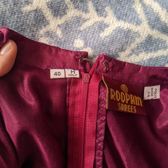 {Firm Price} Magenta and gold salwar kameez with pantaloons and dupatta - Picture 5 of 6